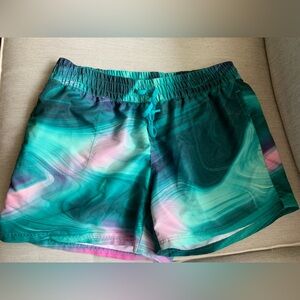 The North Face Teal and Pink Women's Athletic Shorts